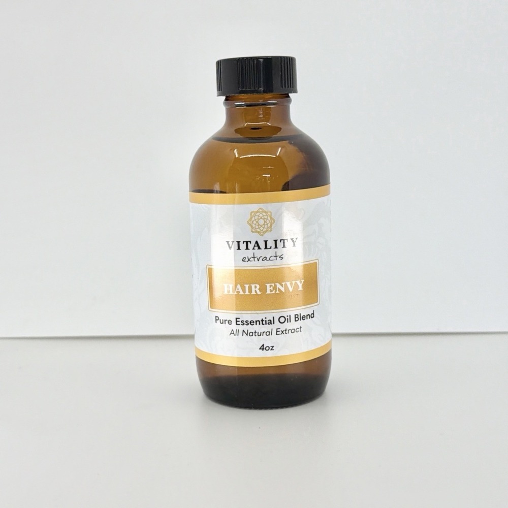 VITALITY EXTRACTS HAIR ENVY 4oz Pure Essential Oil Blend Dropper Top NEW